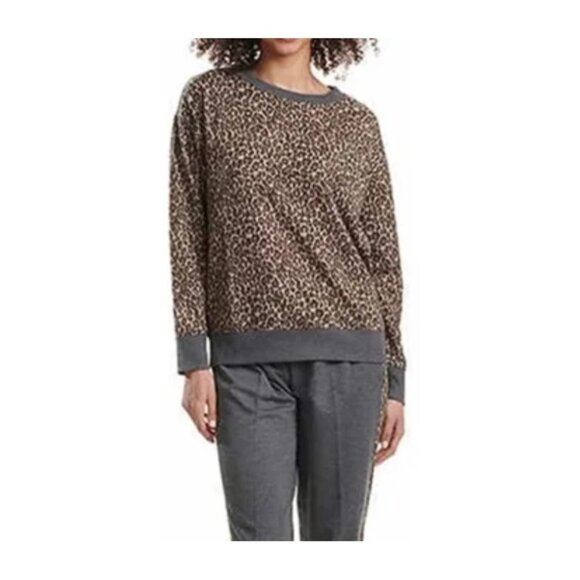 SPLENDID Women’s Leopard Print Pullover Sweatshirt Size S 95% Polyester 5% Elast - Picture 5 of 10